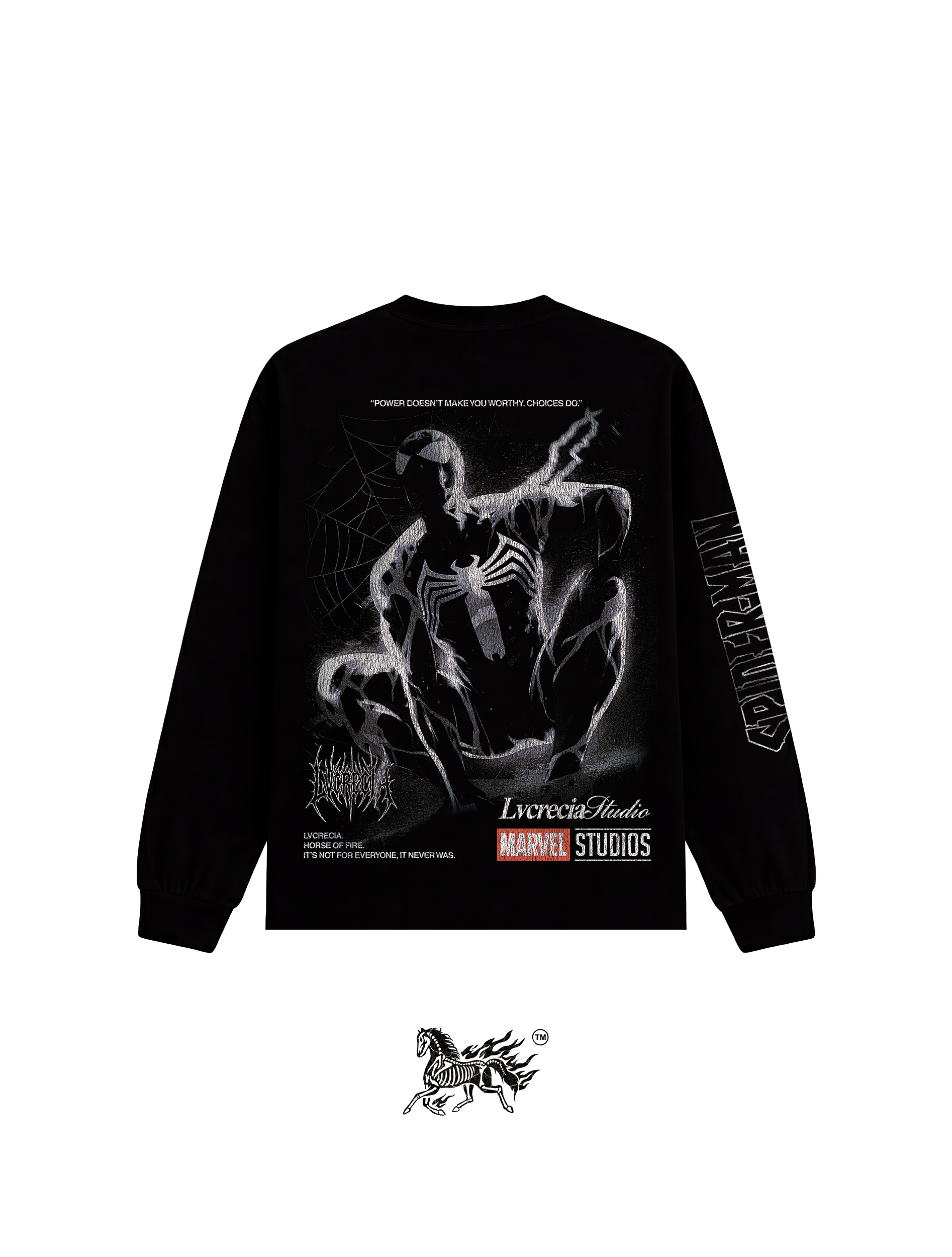 SYMBIOTE SPIDEY "PREMIUM" LONG SLEEVE BLACK TEE