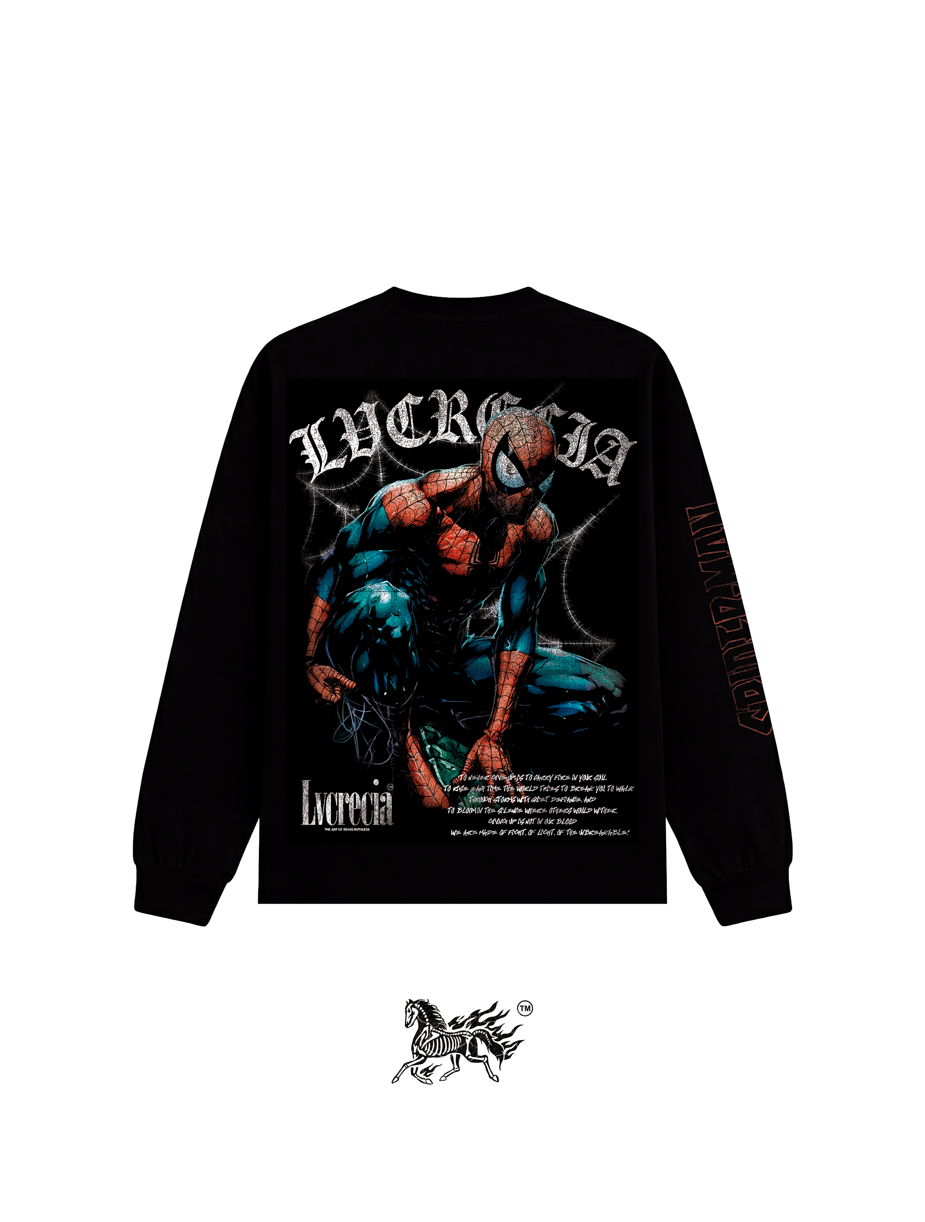 SPIDERMAN "PREMIUM" LONG SLEEVE BLACK TEE
