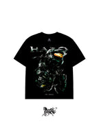 HALO DOUBLE PRINT "PREMIUM" BLACK TEE