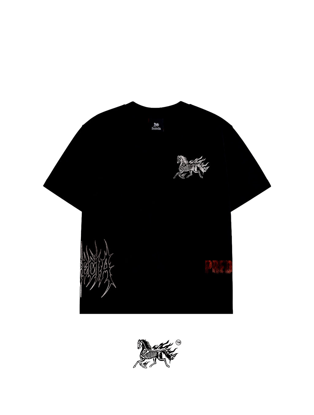 DA WOLF PREDATOR AOP "PREMIUM" BLACK TEE