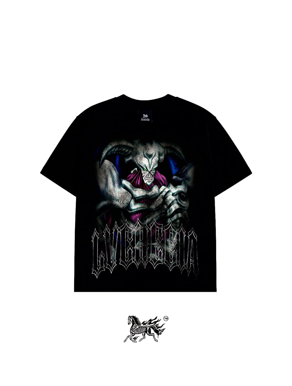 SUMMONED SKULL FRONT ONLY "PREMIUM" BLACK TEE