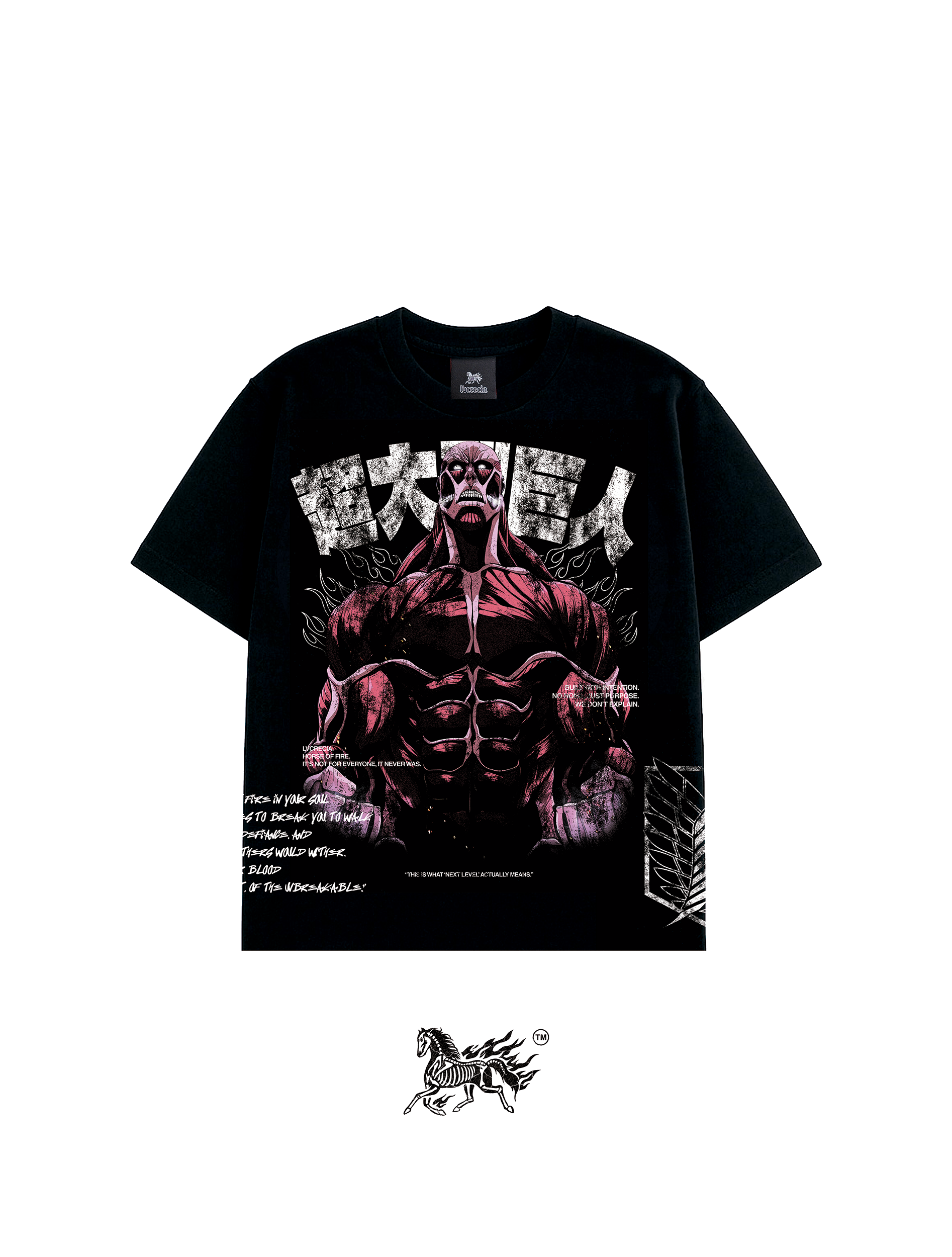COLOSSAL TITAN AOP "PREMIUM" BLACK TEE