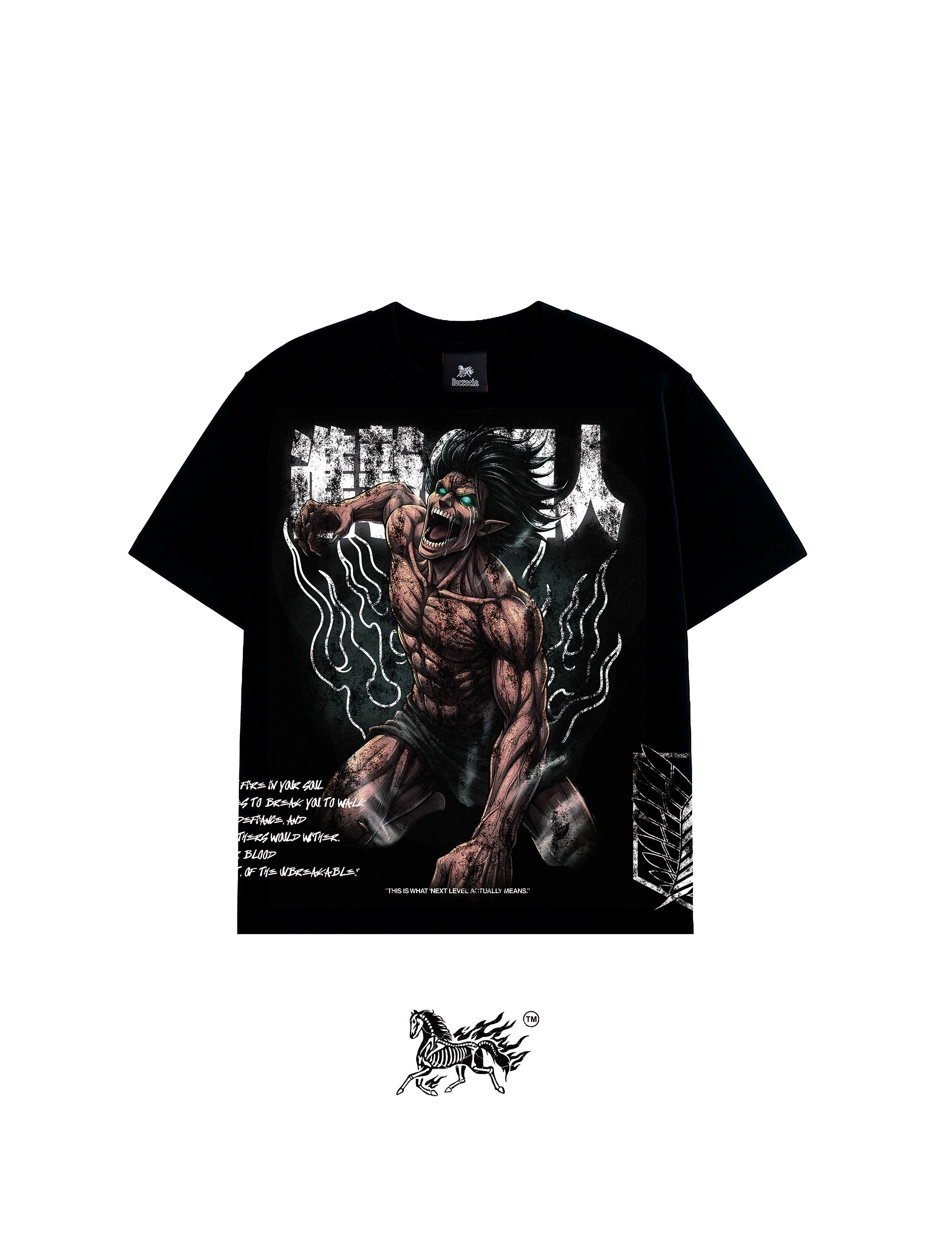 ATTACK TITAN AOP "PREMIUM" BLACK TEE