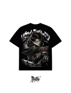 LEVI ACKERMAN DOUBLE PRINT "PREMIUM" BLACK TEE