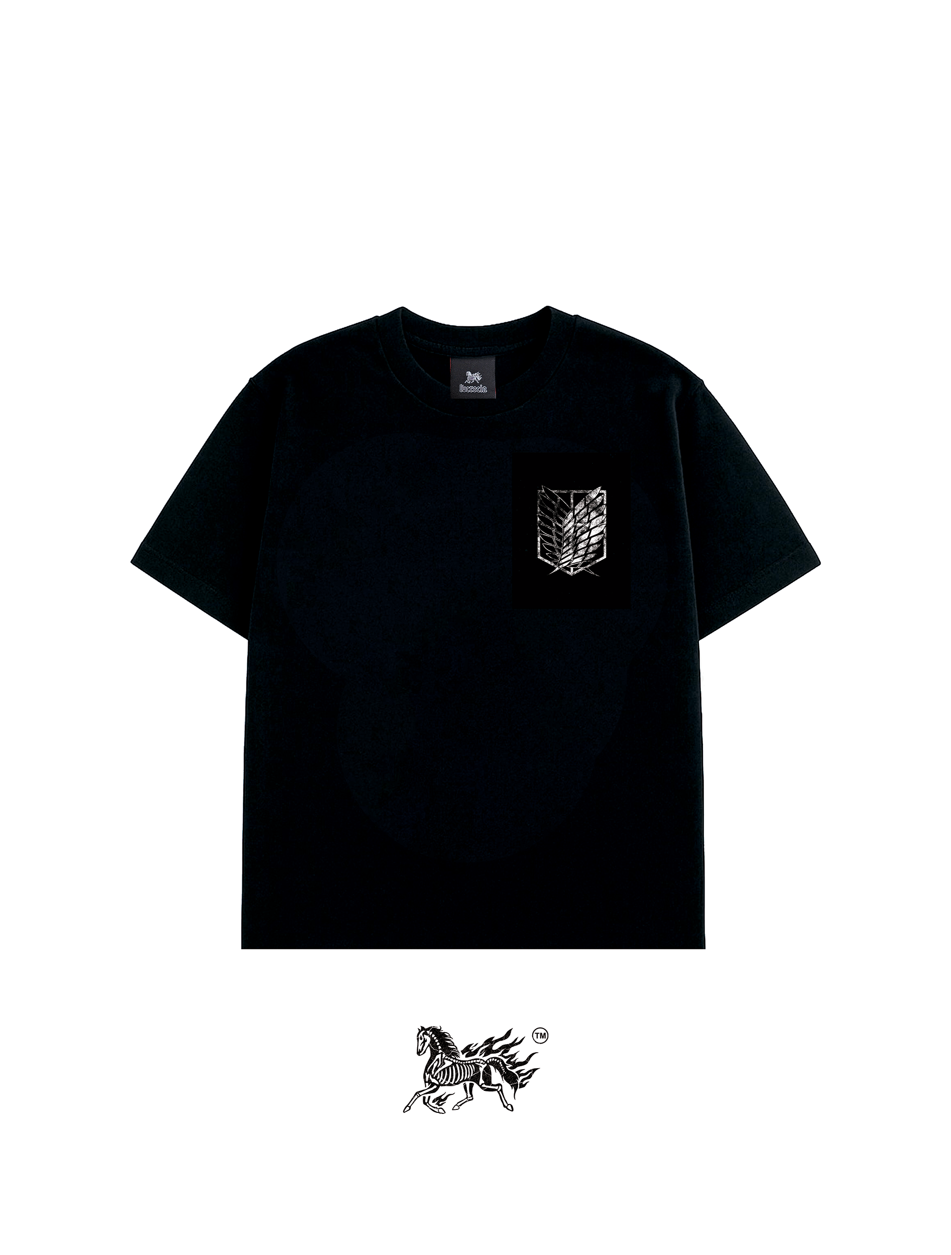 ATTACK TITAN 2.0 DOUBLE PRINT "PREMIUM" BLACK TEE