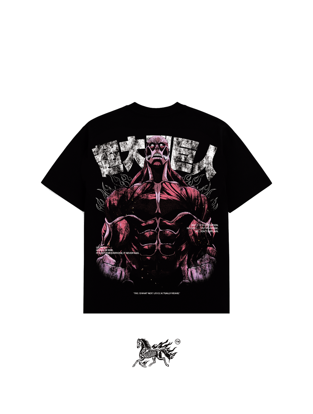 COLOSSAL TITAN DOUBLE PRINT "PREMIUM" BLACK TEE