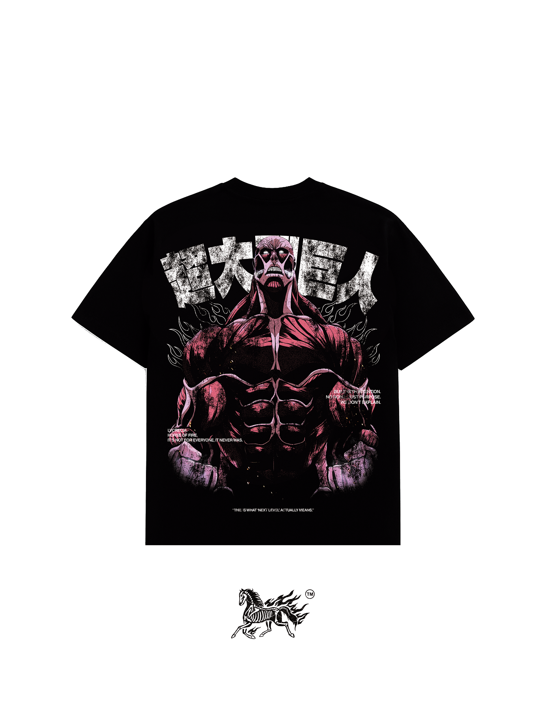 COLOSSAL TITAN DOUBLE PRINT "PREMIUM" BLACK TEE