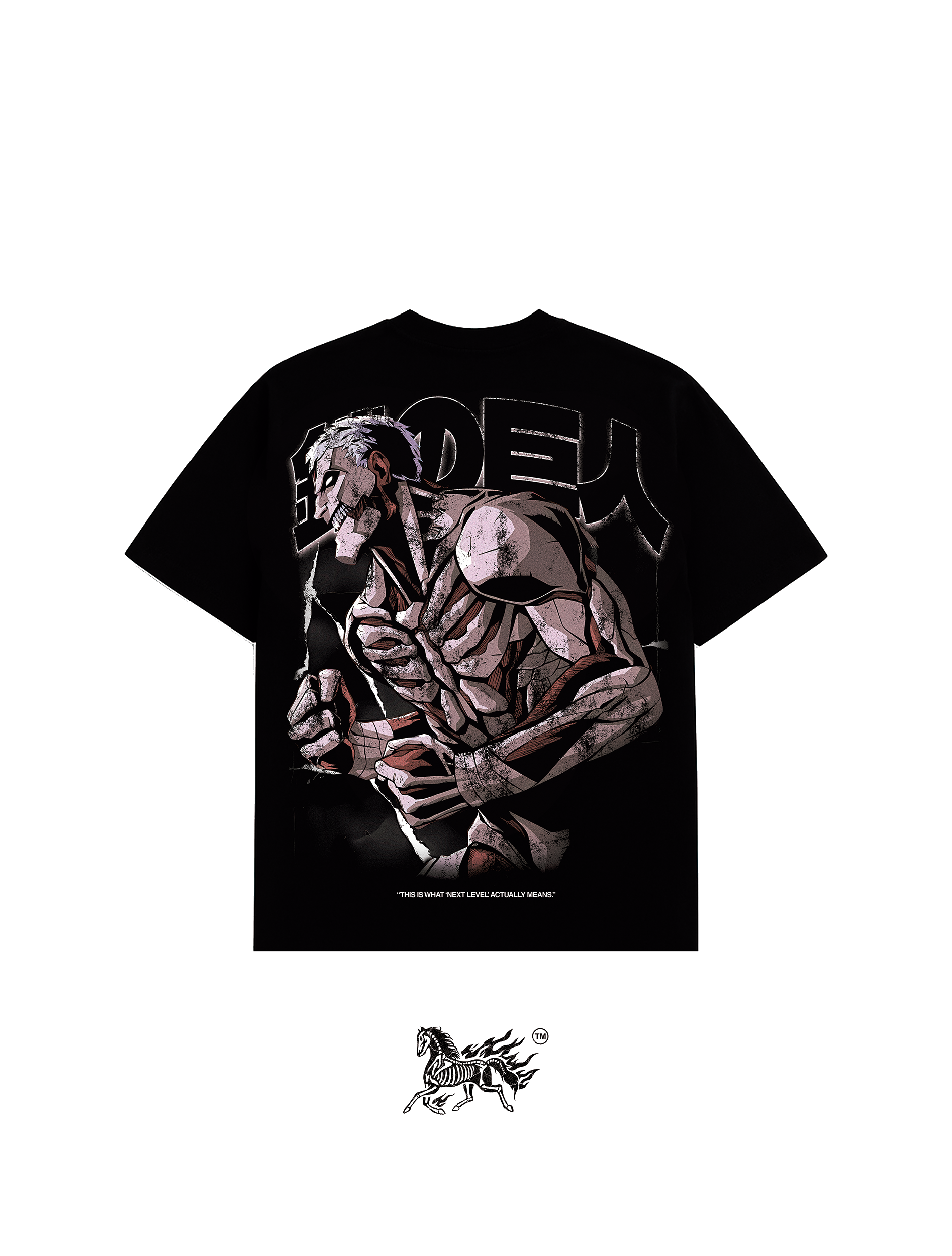 ARMORED TITAN DOUBLE PRINT "PREMIUM" BLACK TEE