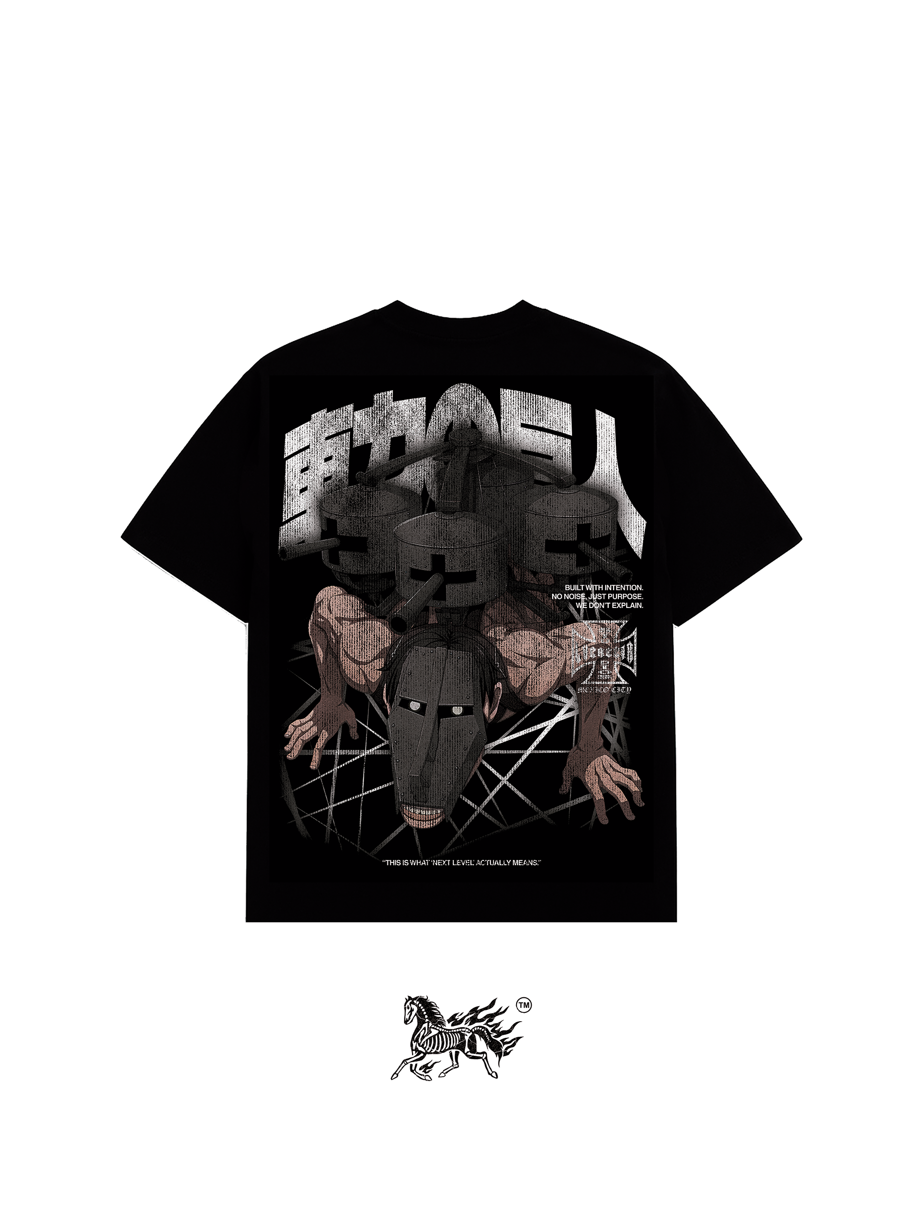 CART TITAN DOUBLE PRINT "PREMIUM" BLACK TEE