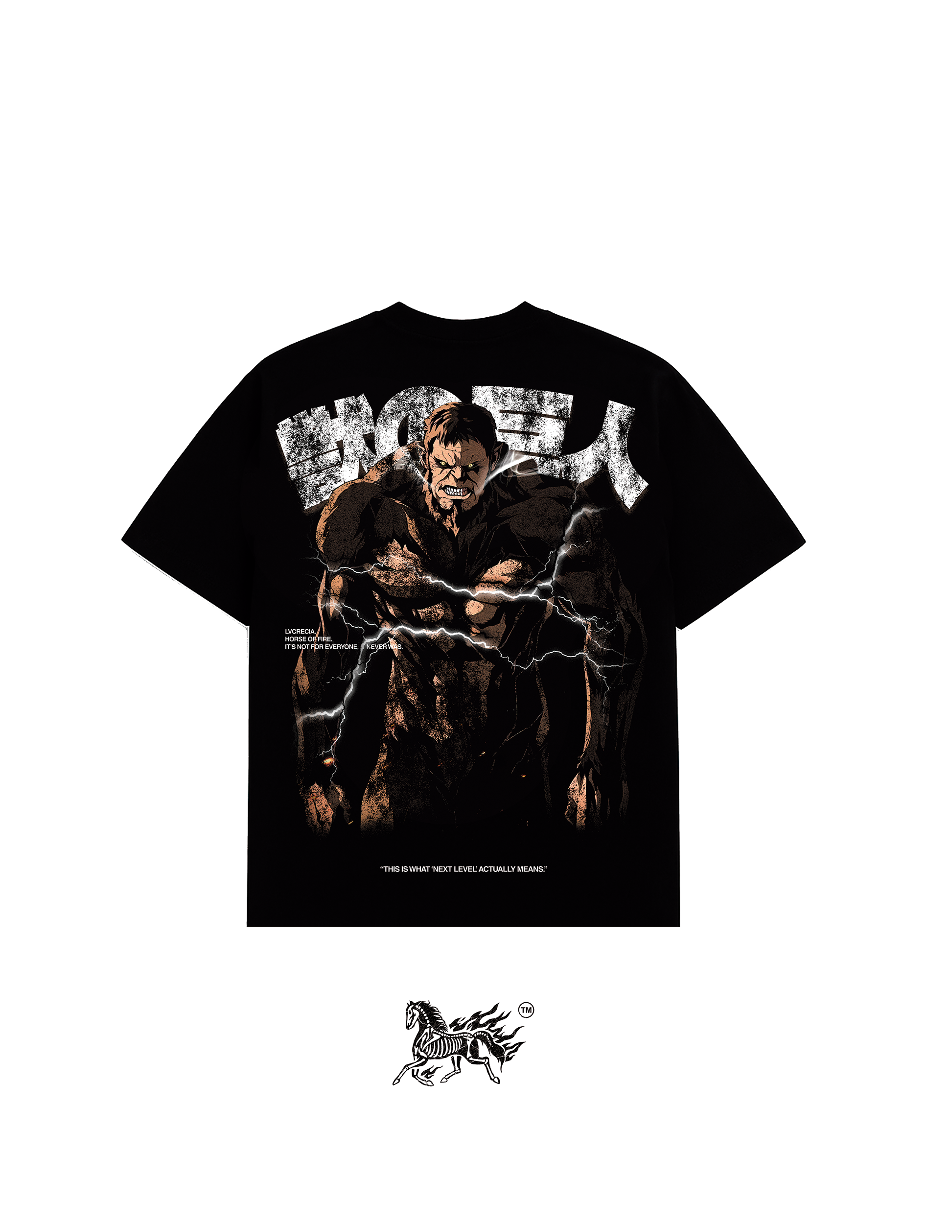 BEAST TITAN DOUBLE PRINT "PREMIUM" BLACK TEE