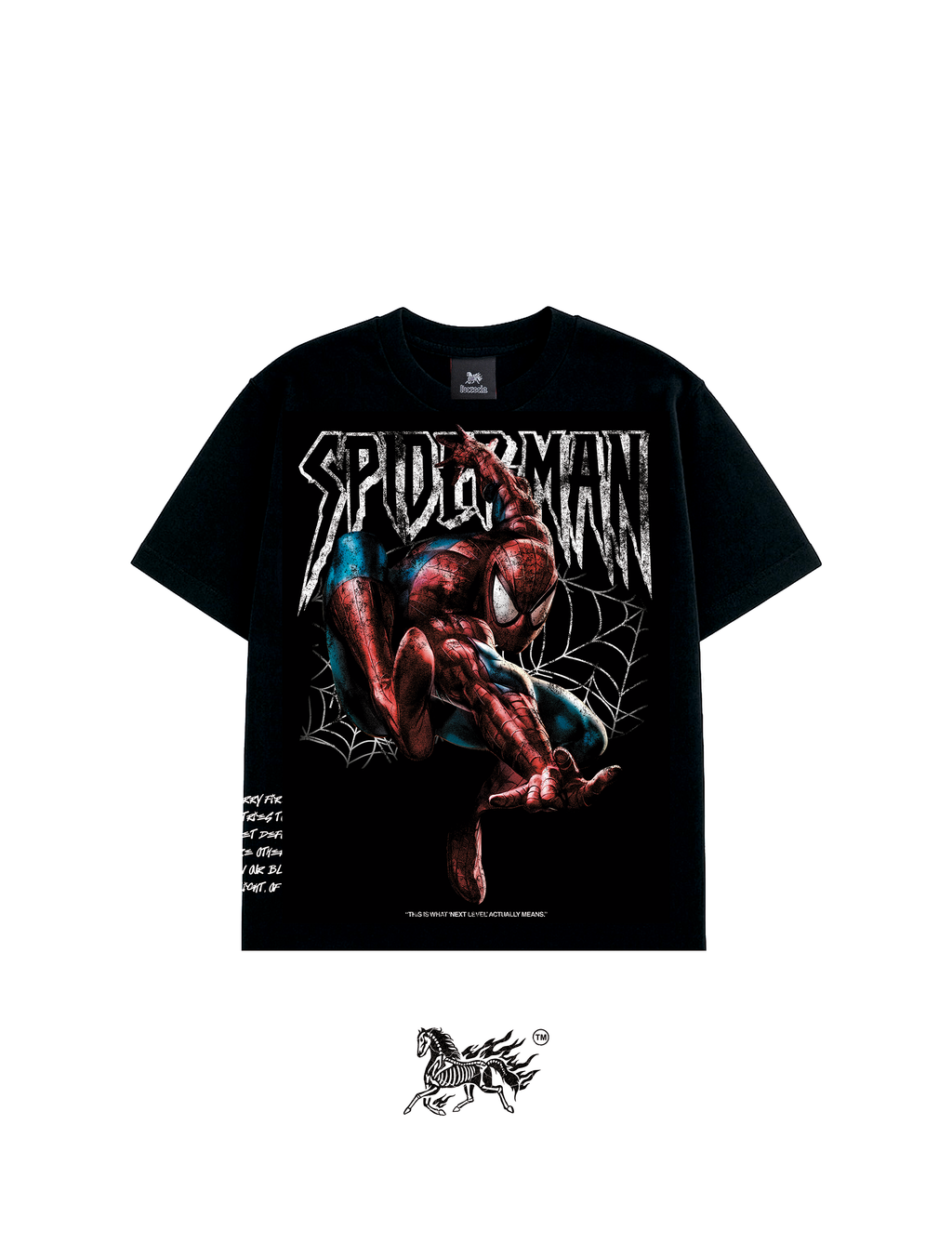 SPIDERWEB AOP "PREMIUM" BLACK TEE
