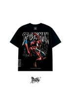 SPIDERWEB AOP "PREMIUM" BLACK TEE
