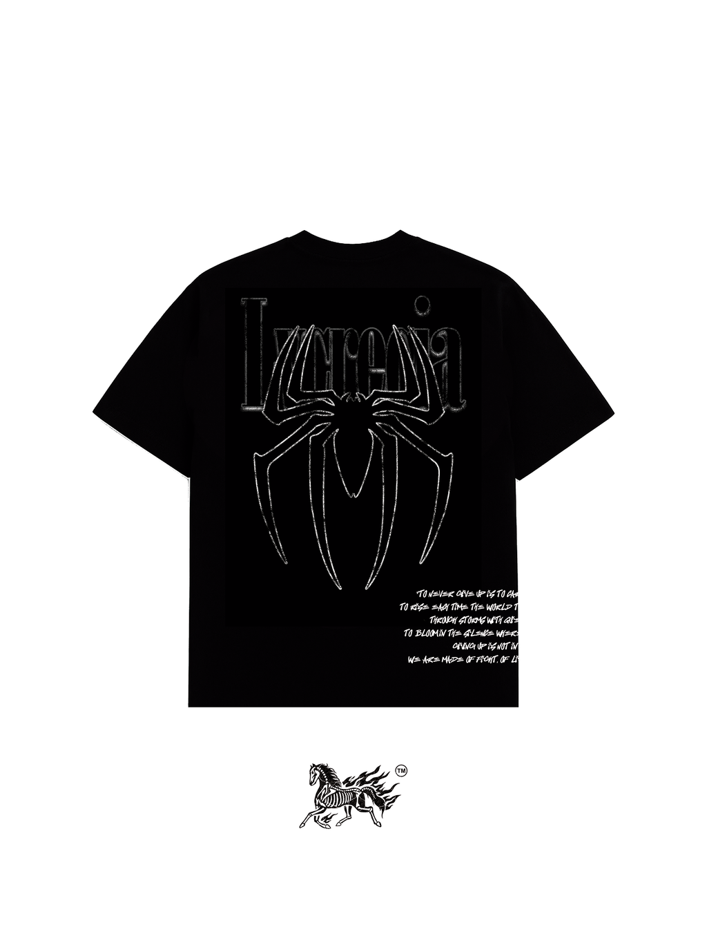 SPIDERWEB AOP "PREMIUM" BLACK TEE