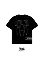 SPIDERWEB AOP "PREMIUM" BLACK TEE