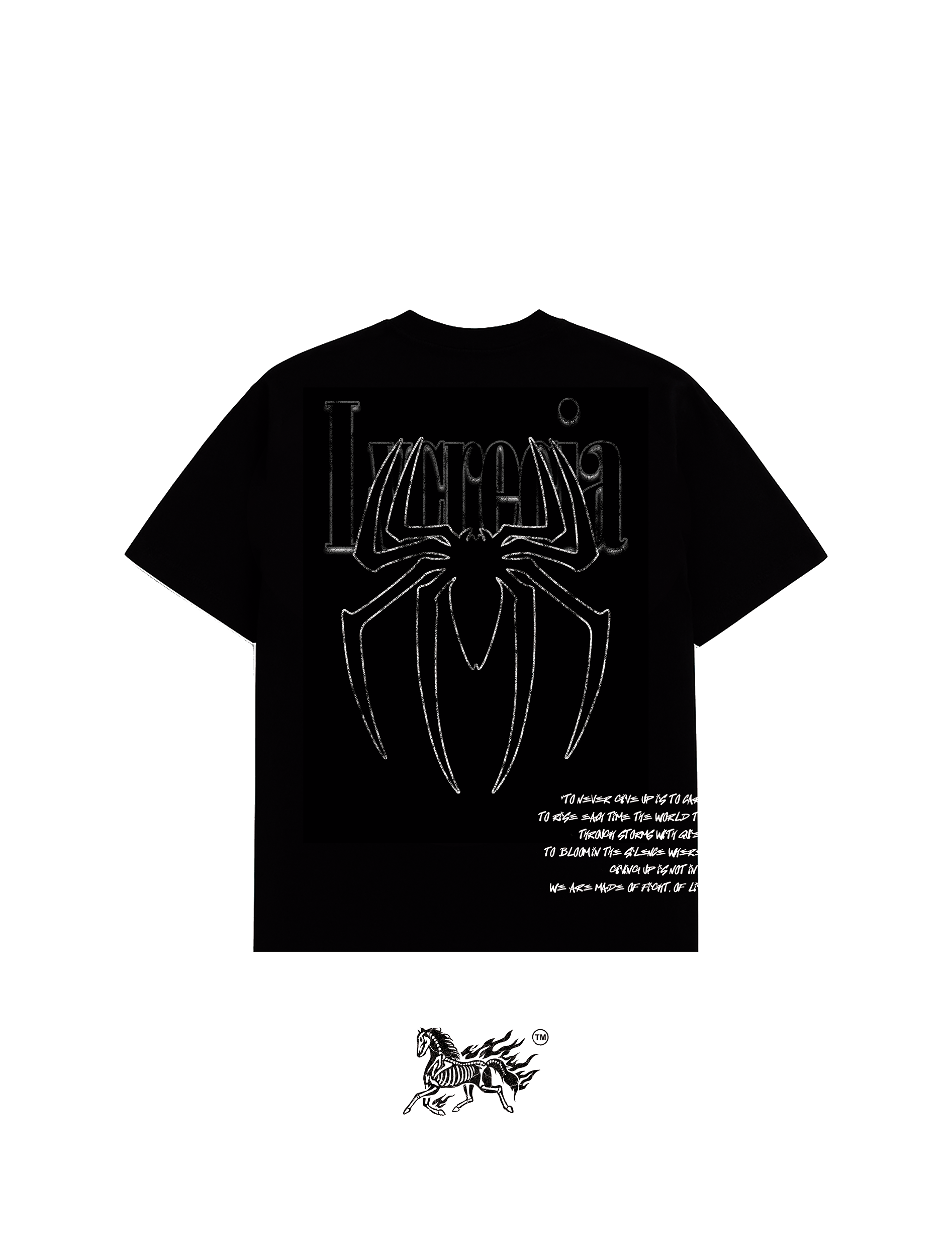 SPIDERWEB AOP "PREMIUM" BLACK TEE