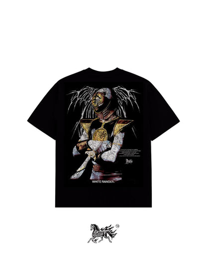 WHITE RANGER " PREMIUM" BLACK TEE