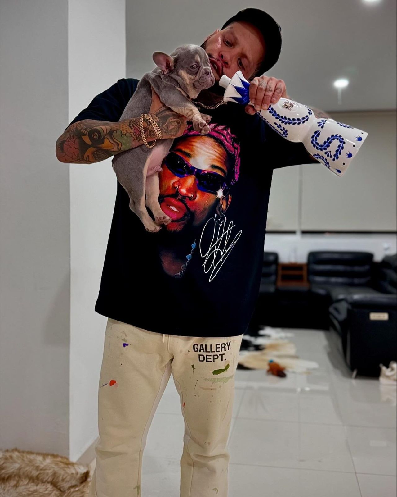 DA PURPLE RODMAN "PREMIUM" BLACK TEE