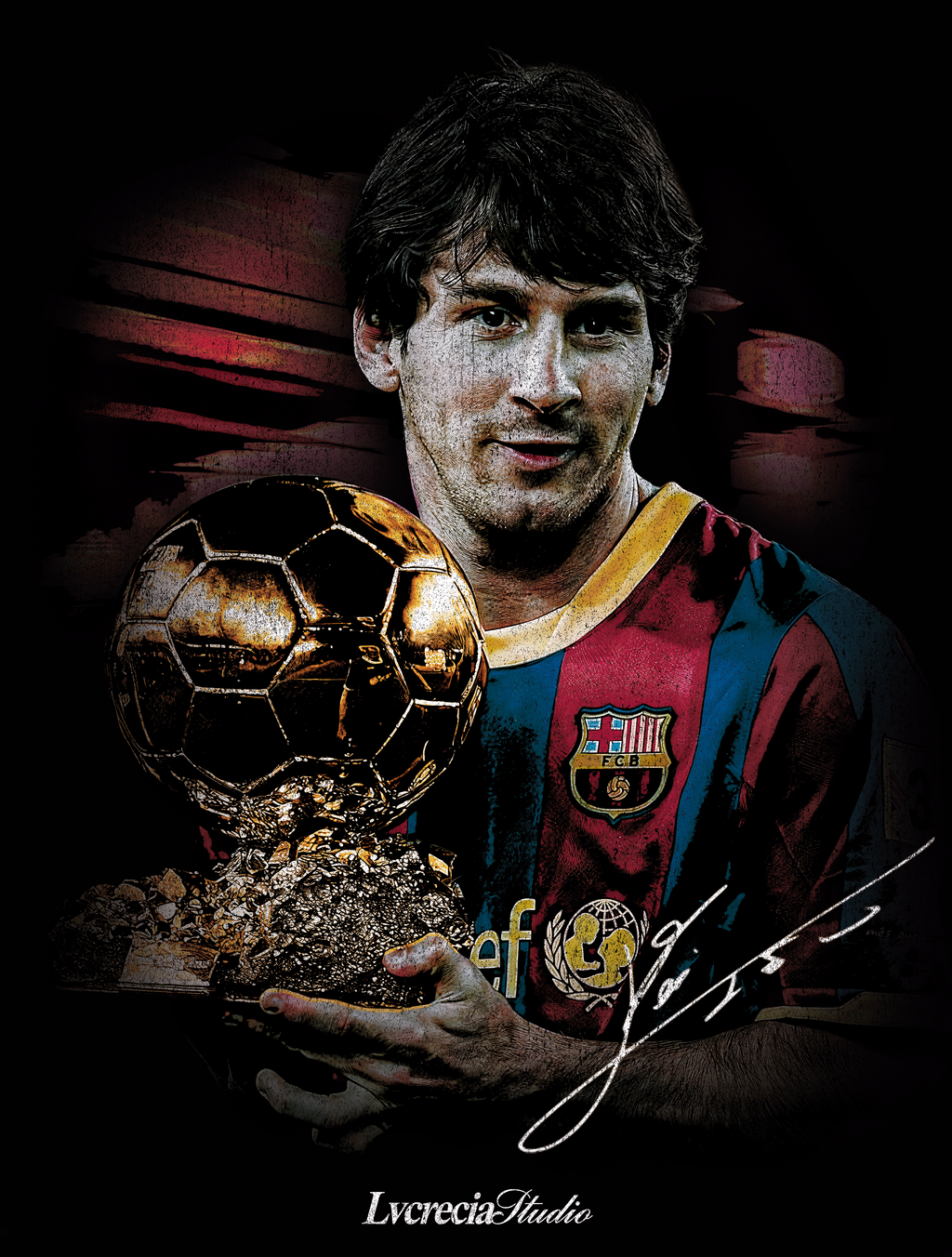 YOUNG MESSI "PREMIUM" BLACK TEE