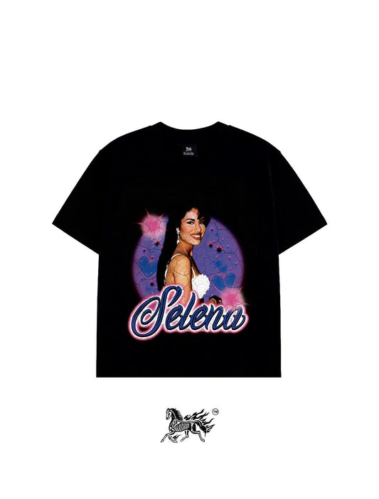 SELENA "PREMIUM" BLACK TEE