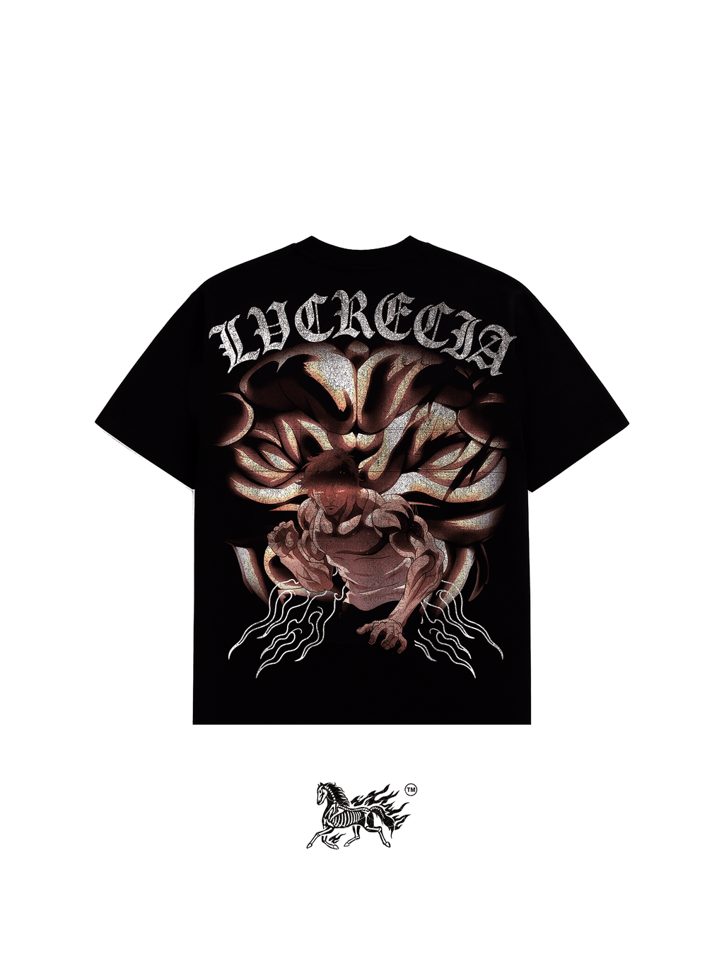 DEMON BACK "PREMIUM" BLACK TEE