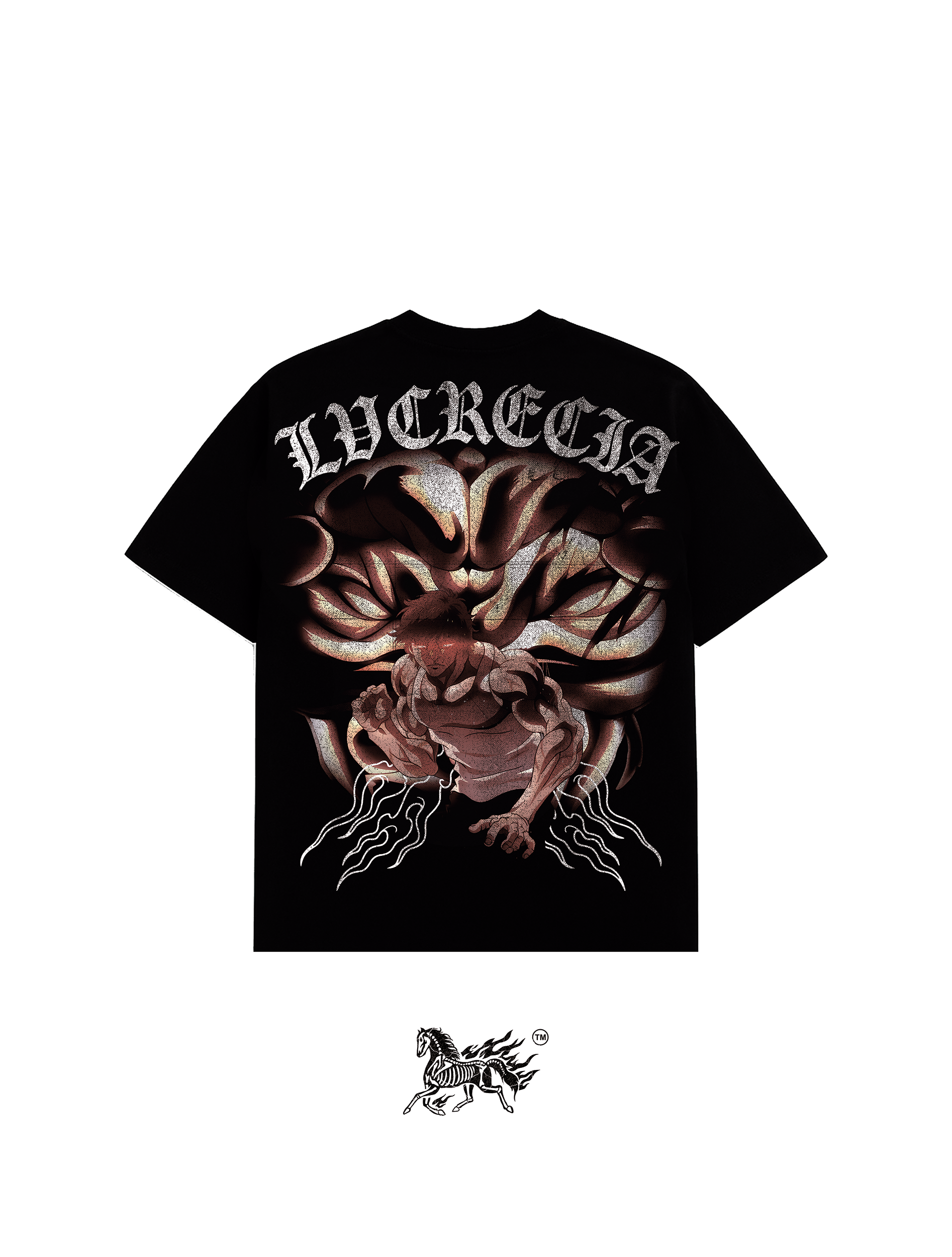 DEMON BACK "PREMIUM" BLACK TEE