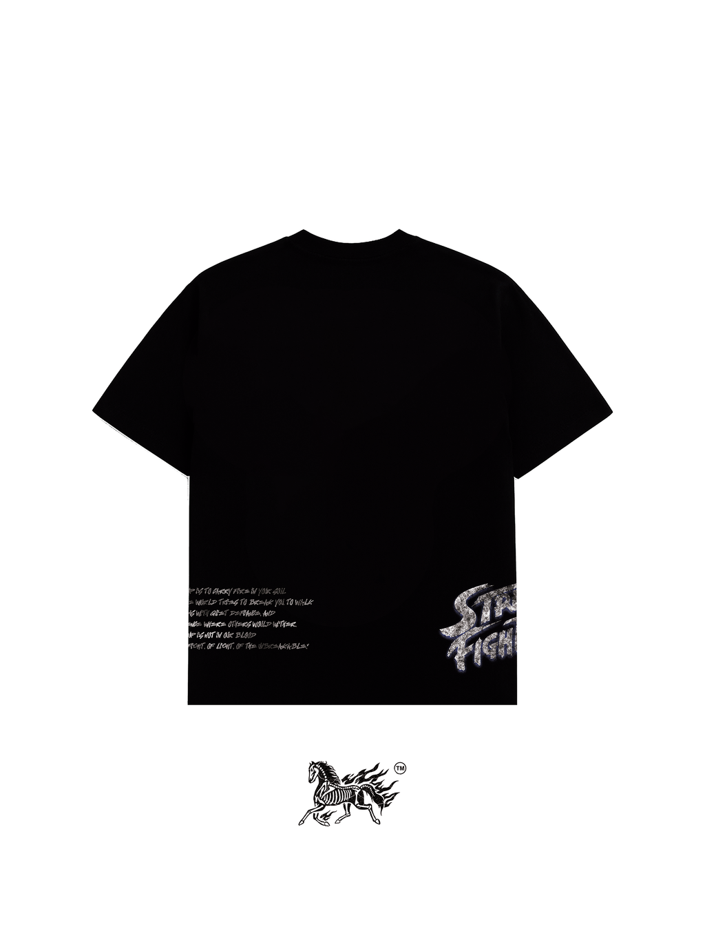 CHUN-LI AOP "PREMIUM" BLACK TEE