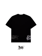 CHUN-LI AOP "PREMIUM" BLACK TEE