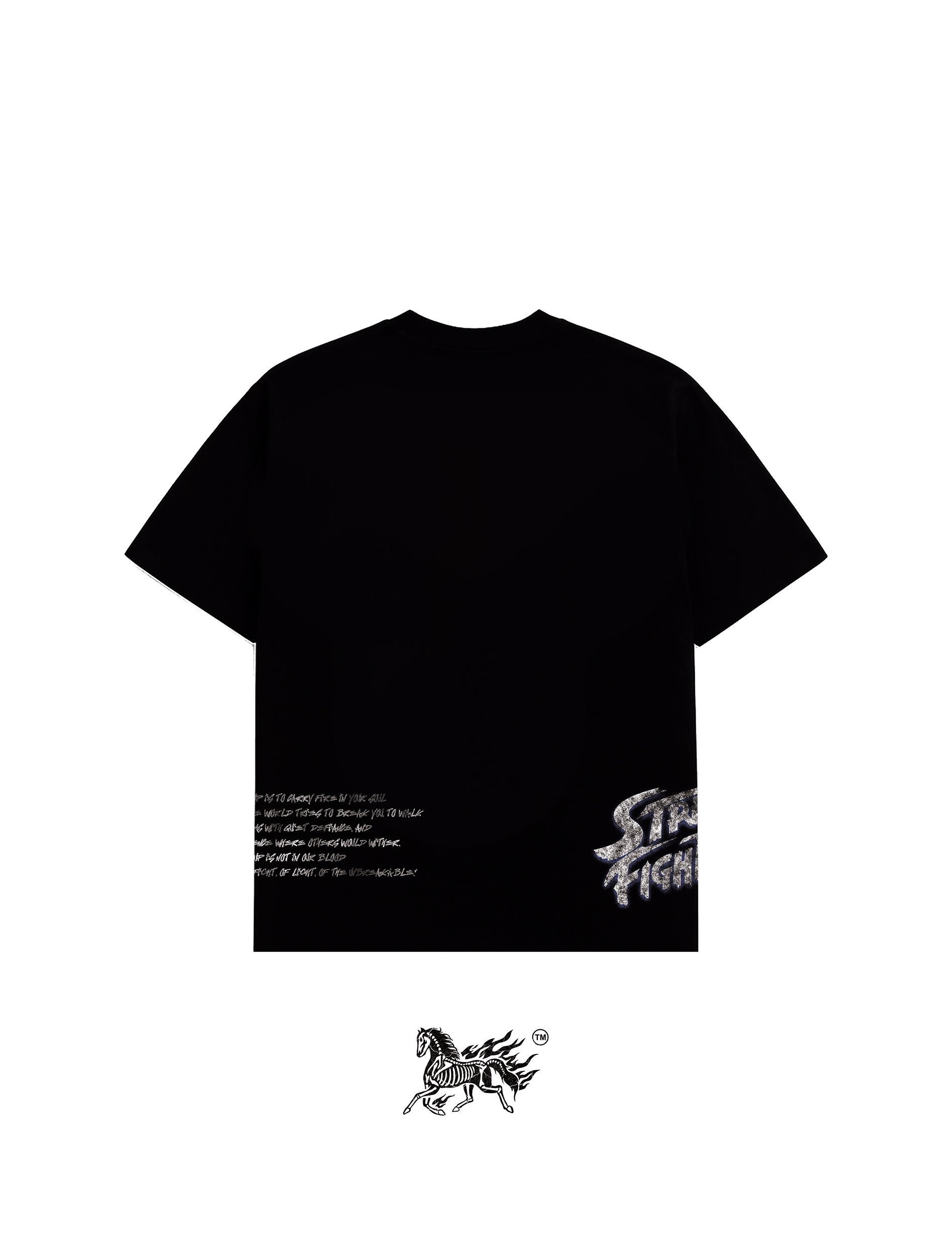 CHUN-LI AOP "PREMIUM" BLACK TEE